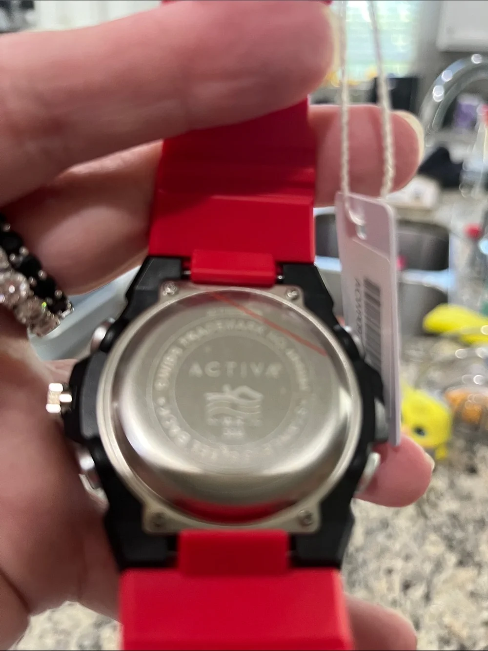 Ativa Red and Black Men’s Sport Watch with Yellow Dial Accent / beautiful watch